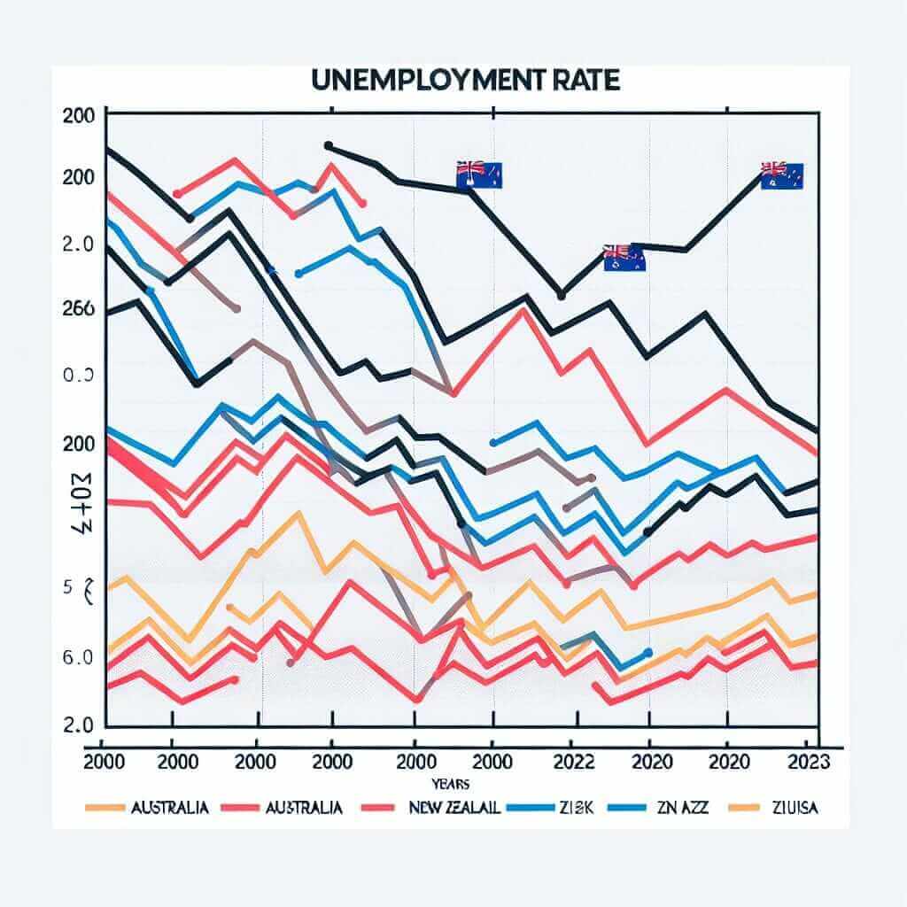 Australia and New Zealand Unemployment Rates (2000-2023)