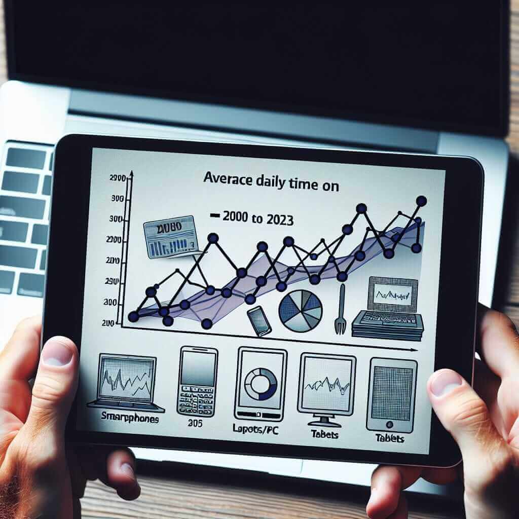 Average Daily Time Spent on Digital Devices (2000-2023)