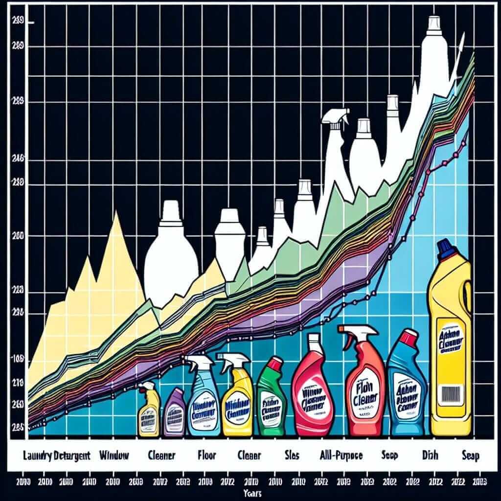 Line Graph of Cleaning Product Sales