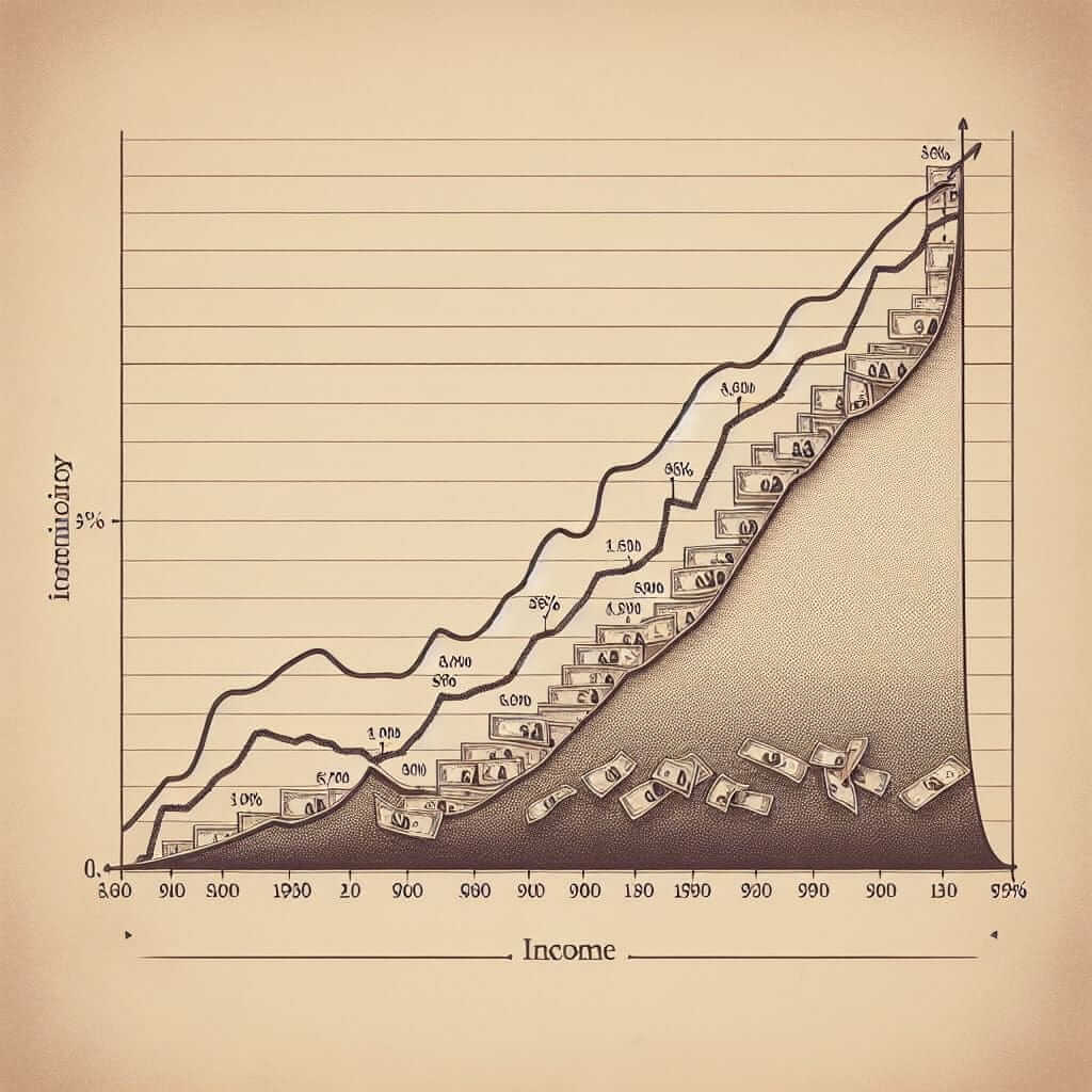 Graph illustrating economic inequality