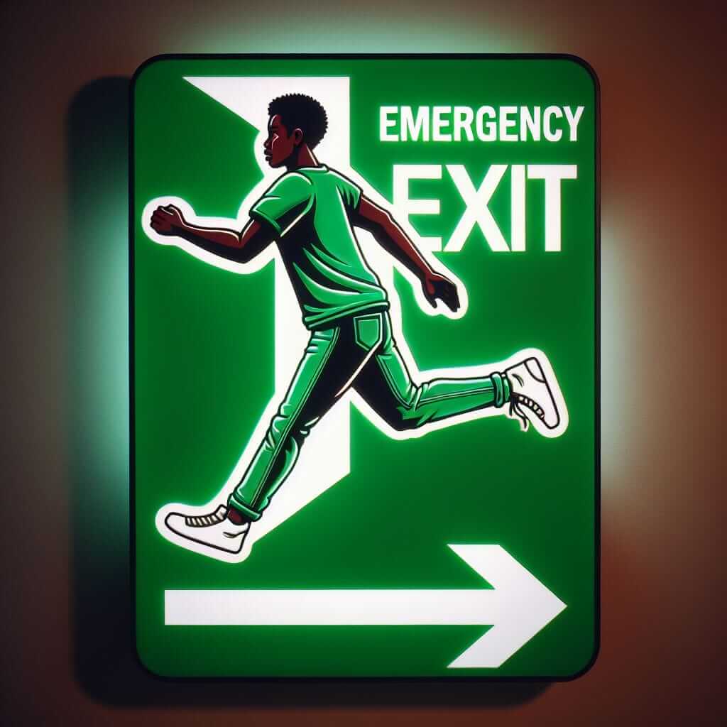 Emergency Exit Sign