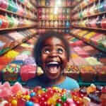 Excited Child in a Candy Store