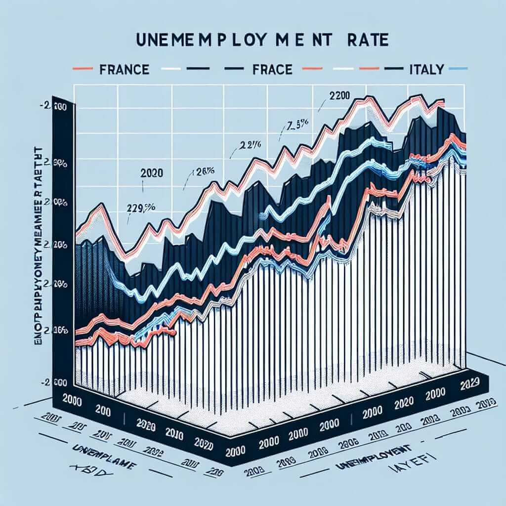 France and Italy Unemployment Rates (2000-2023)