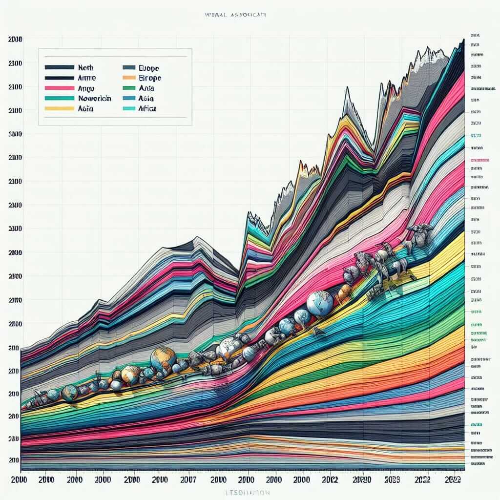 Global Trade Exports by Region (2000-2023)