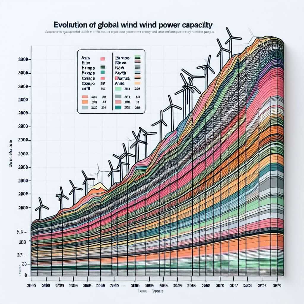 Global Wind Power Capacity by Region (2000-2023)