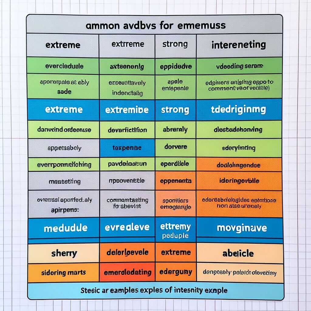 IELTS Adverbs Chart