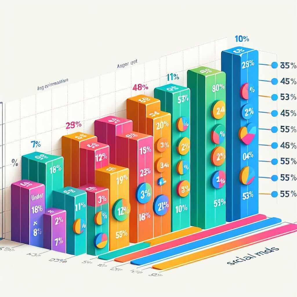 IELTS Bar Chart - Social Media Use by Age Group