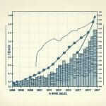 Line Graph of Bookstore Sales from 2008 to 2017