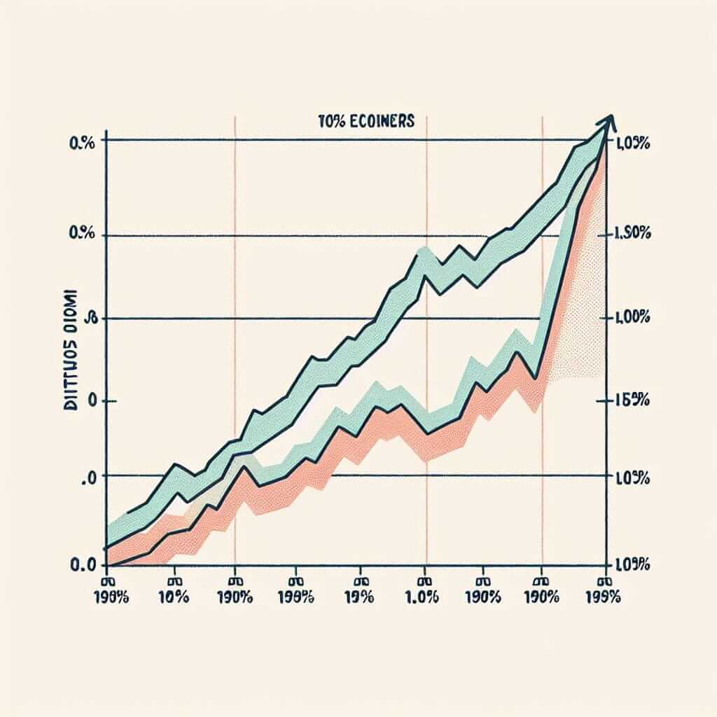 Graph illustrating income inequality