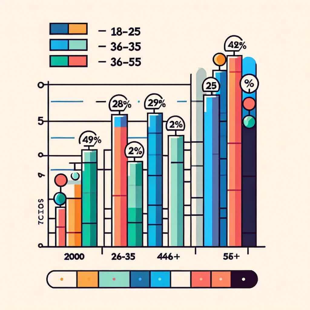 Internet Usage by Age Group (2000 vs. 2023)