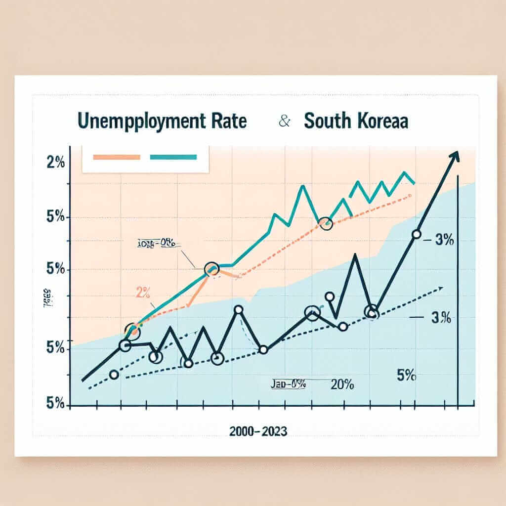 Unemployment Rates in Japan and South Korea (2000-2023)