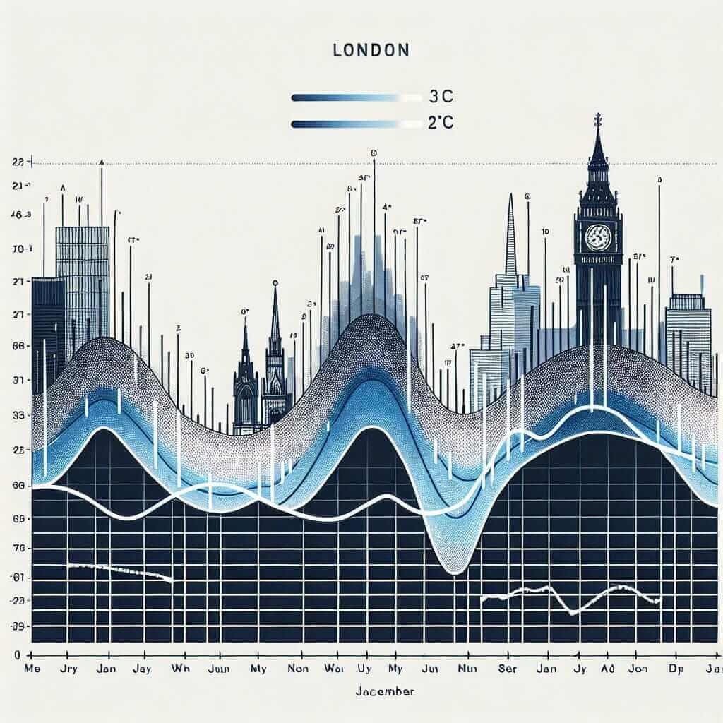 Line graph: Average Monthly Temperature in London