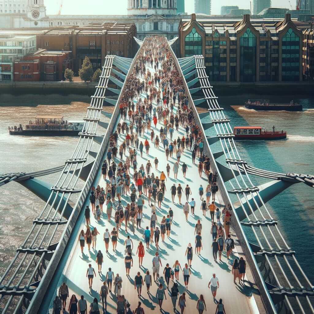 London Millennium Bridge Swaying