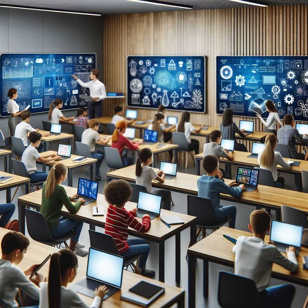 Modern Classroom with Technology