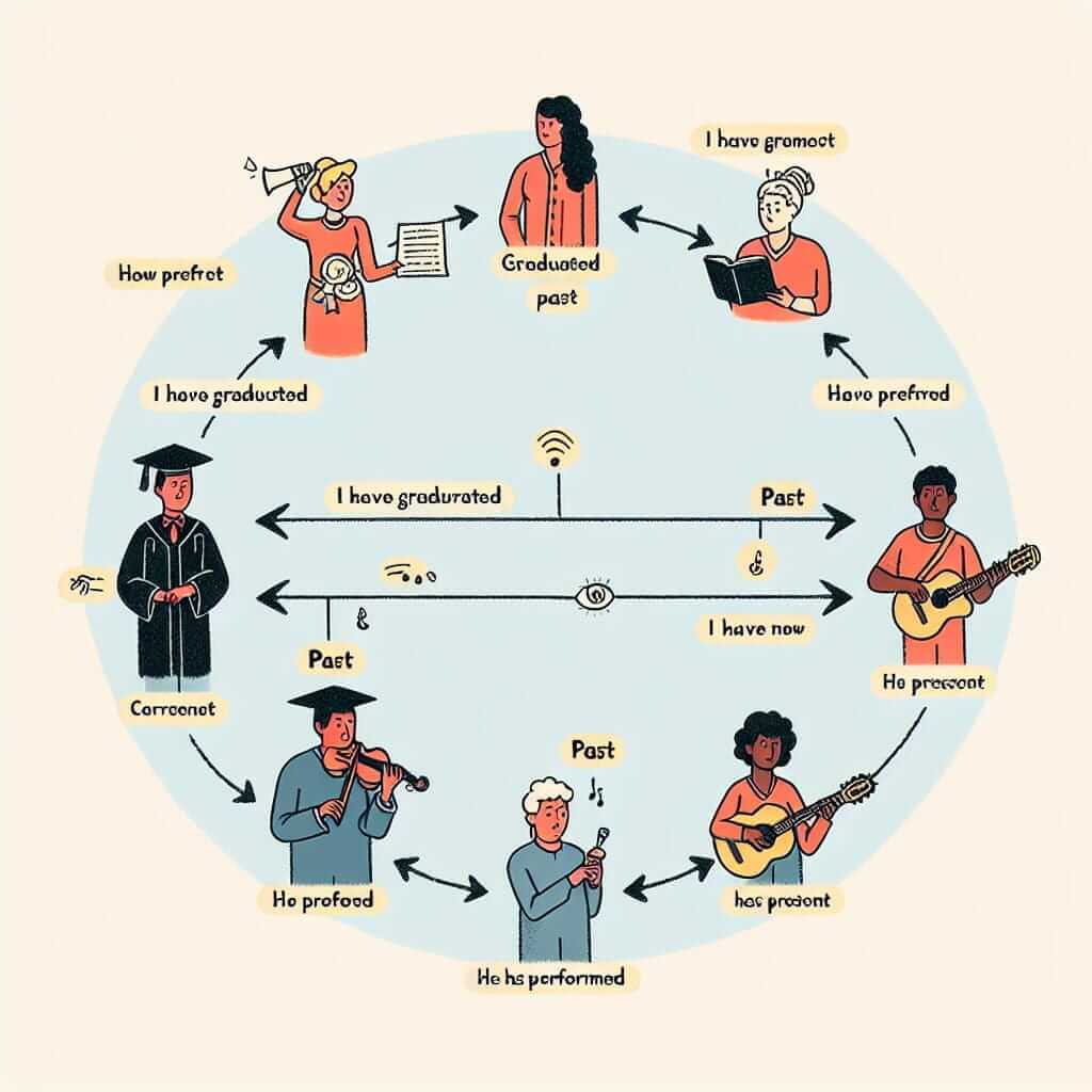 Present Perfect Tense Illustration