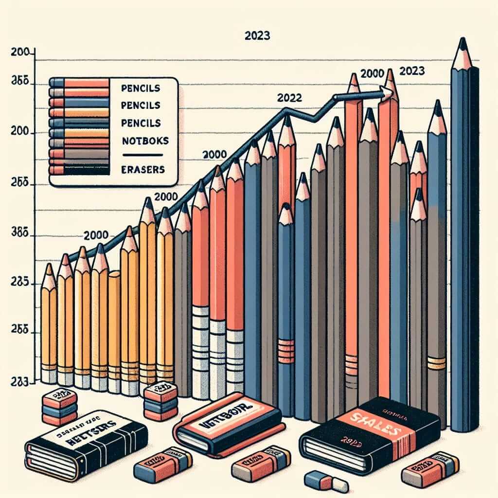 Sales Trends of School Supplies (2000-2023)