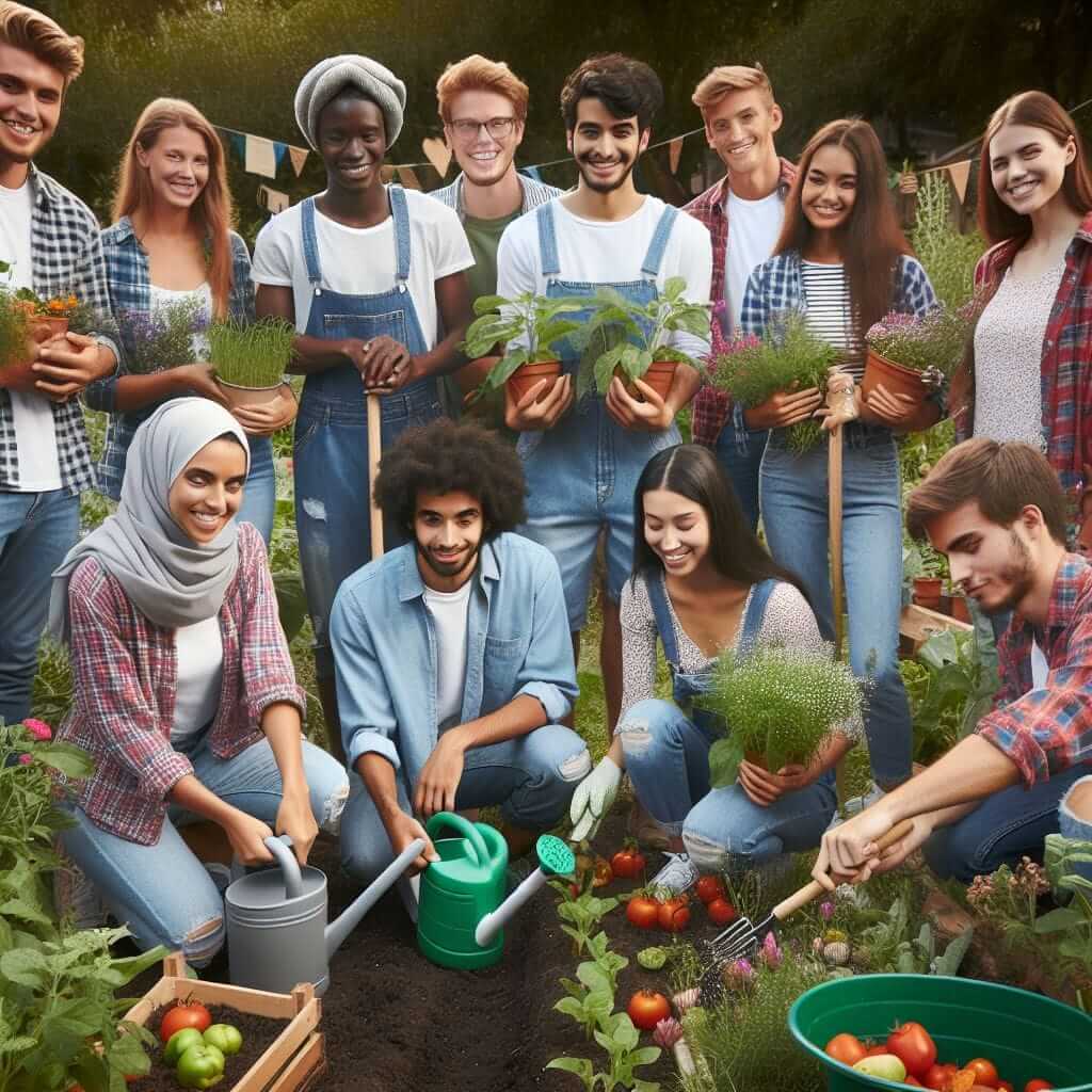 Students Volunteering