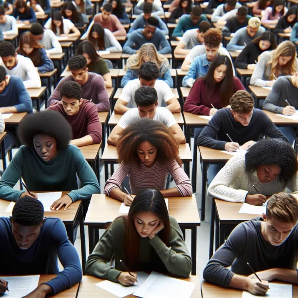 Students Taking Exam