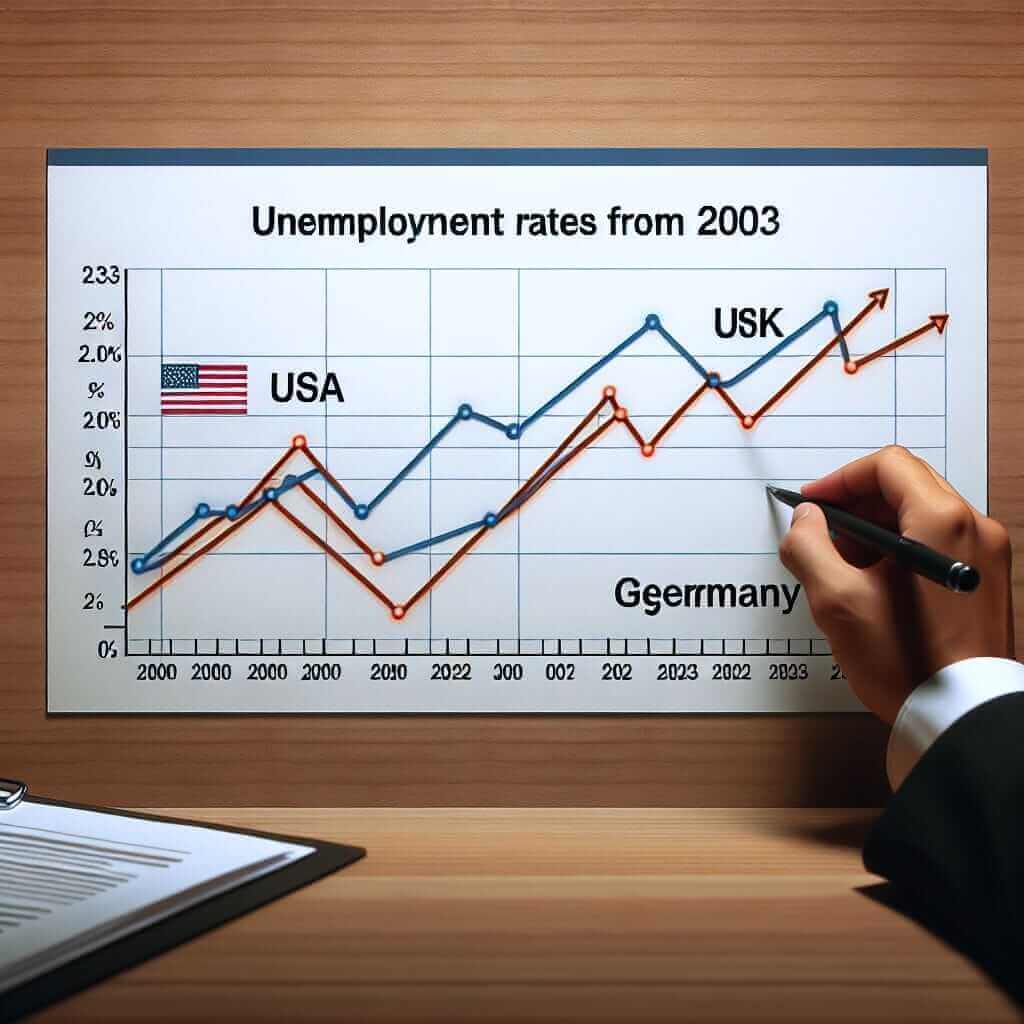 Unemployment Rates in the USA, UK, and Germany (2000-2023)