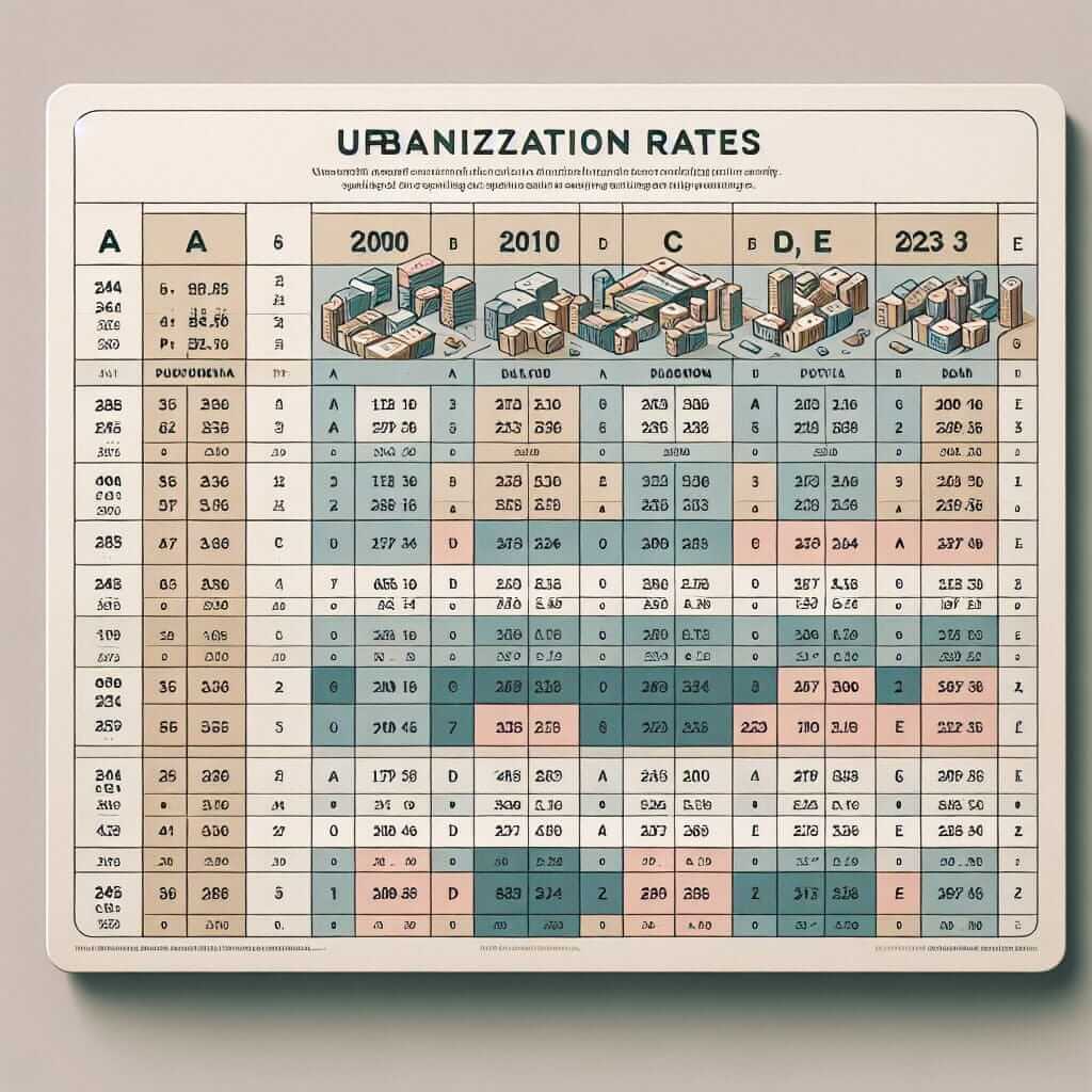 Urbanization Rates in Different Countries