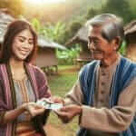 Woman Receiving Microloan