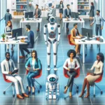 AI and workplace diversity illustration