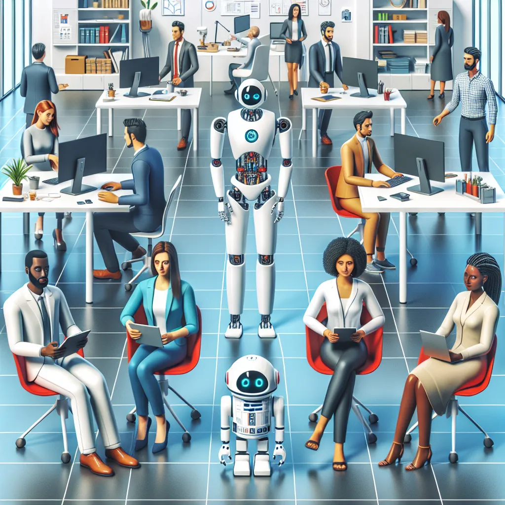 AI and workplace diversity illustration