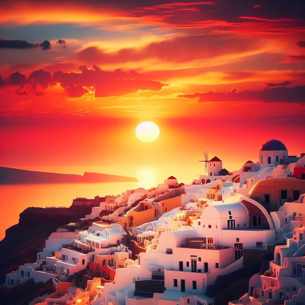 Sunset in Santorini