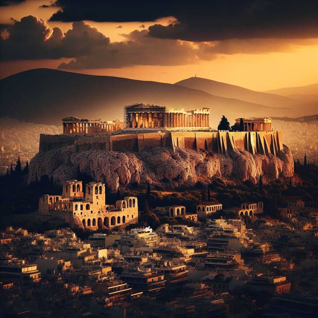 Acropolis of Athens in Greece