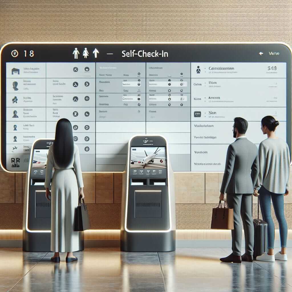 airport self check in kiosk