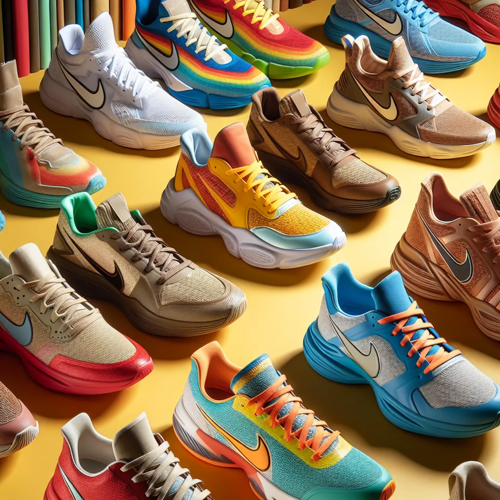 Various athletic shoes