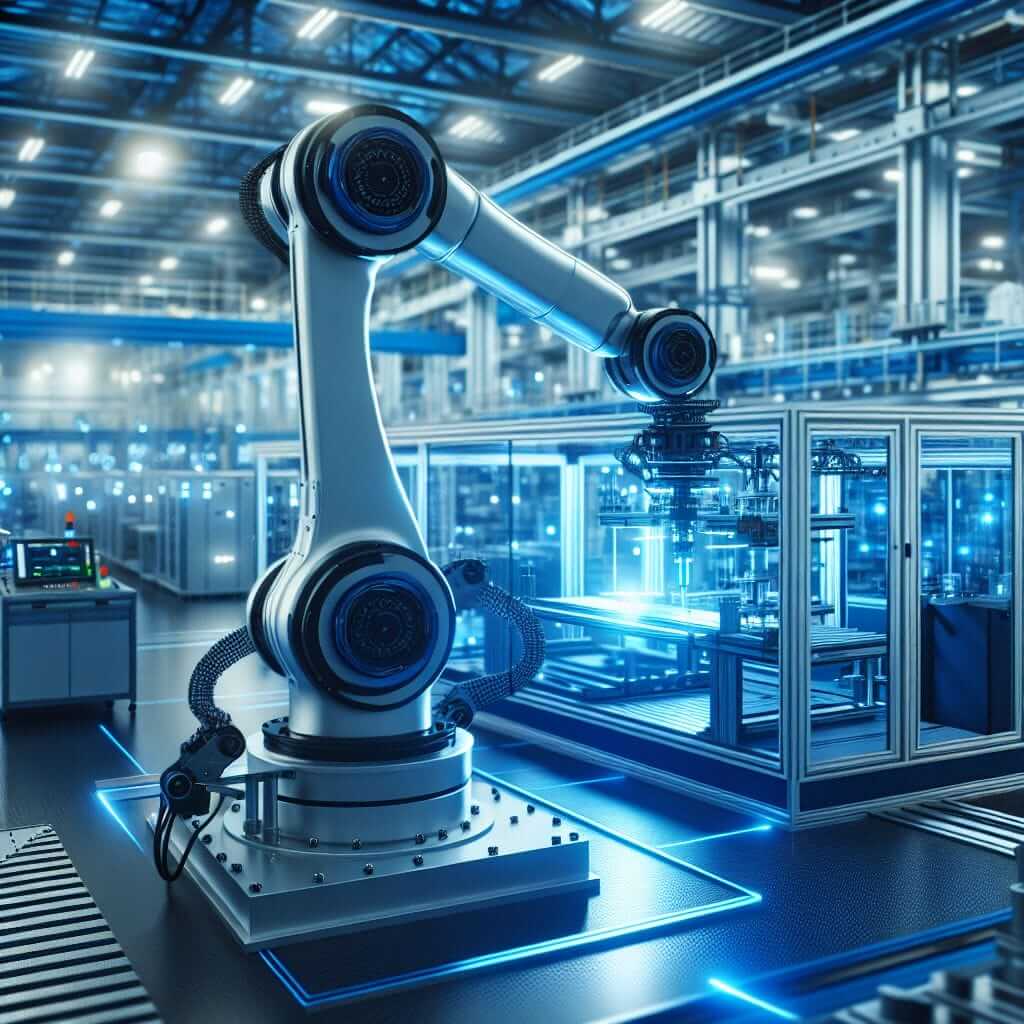 Robotic automation in a modern manufacturing plant