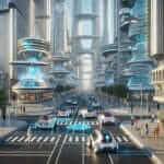 Autonomous vehicles in a modern city