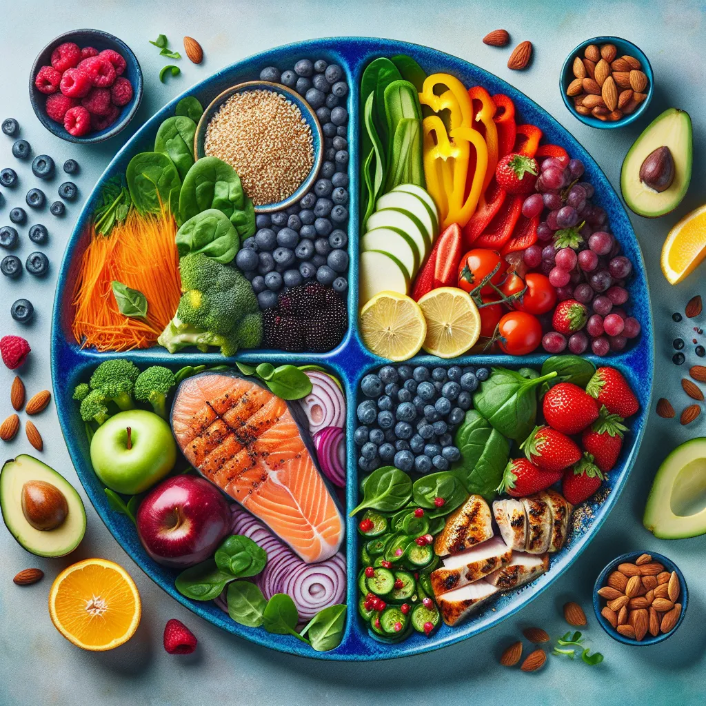 Balanced diet plate for weight loss