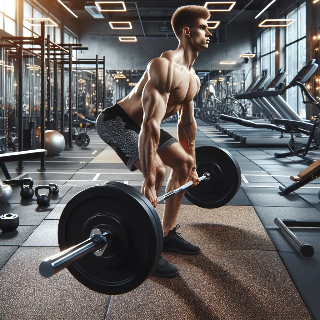 Athlete performing barbell complex