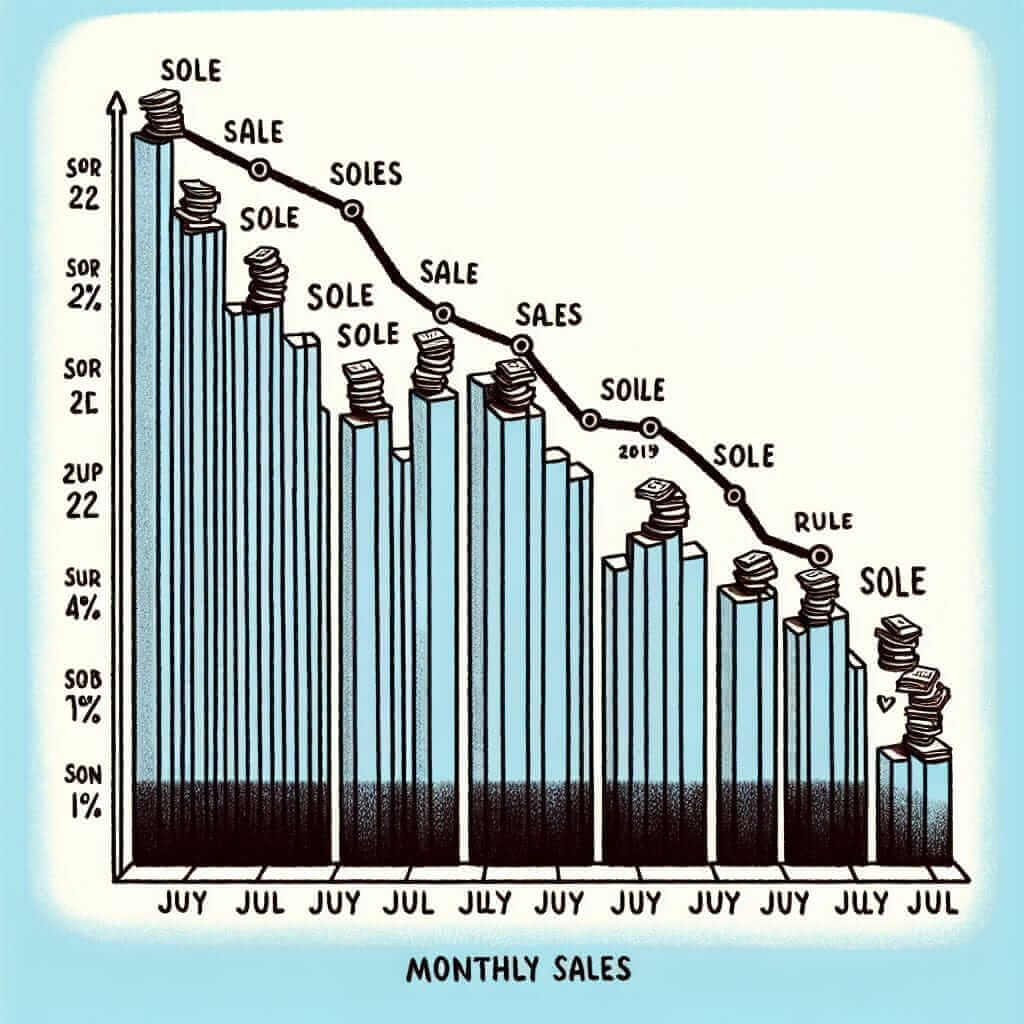 Bookstore Sales Line Graph