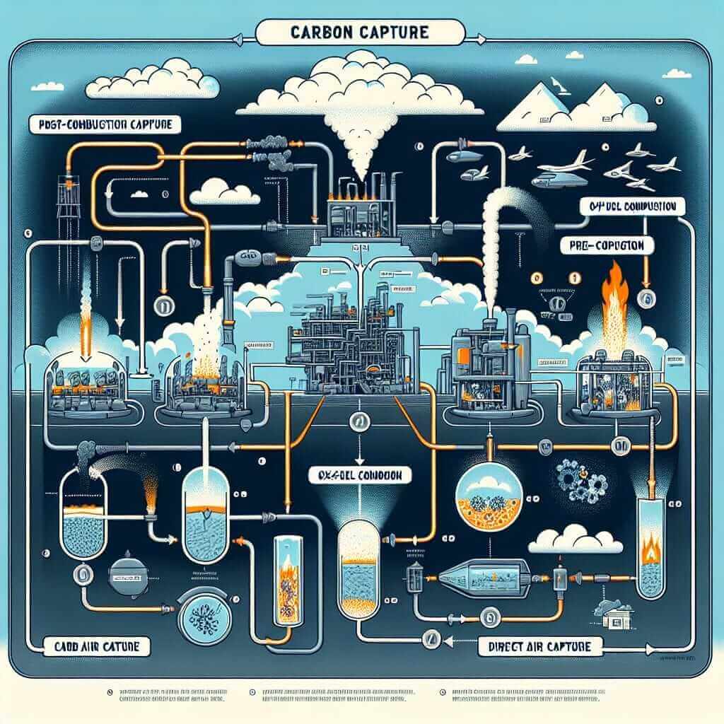 Diagrammatic Representation of Carbon Capture Technologies