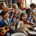 Children Playing Music Together