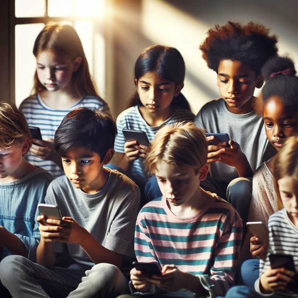 Children Using Smartphones