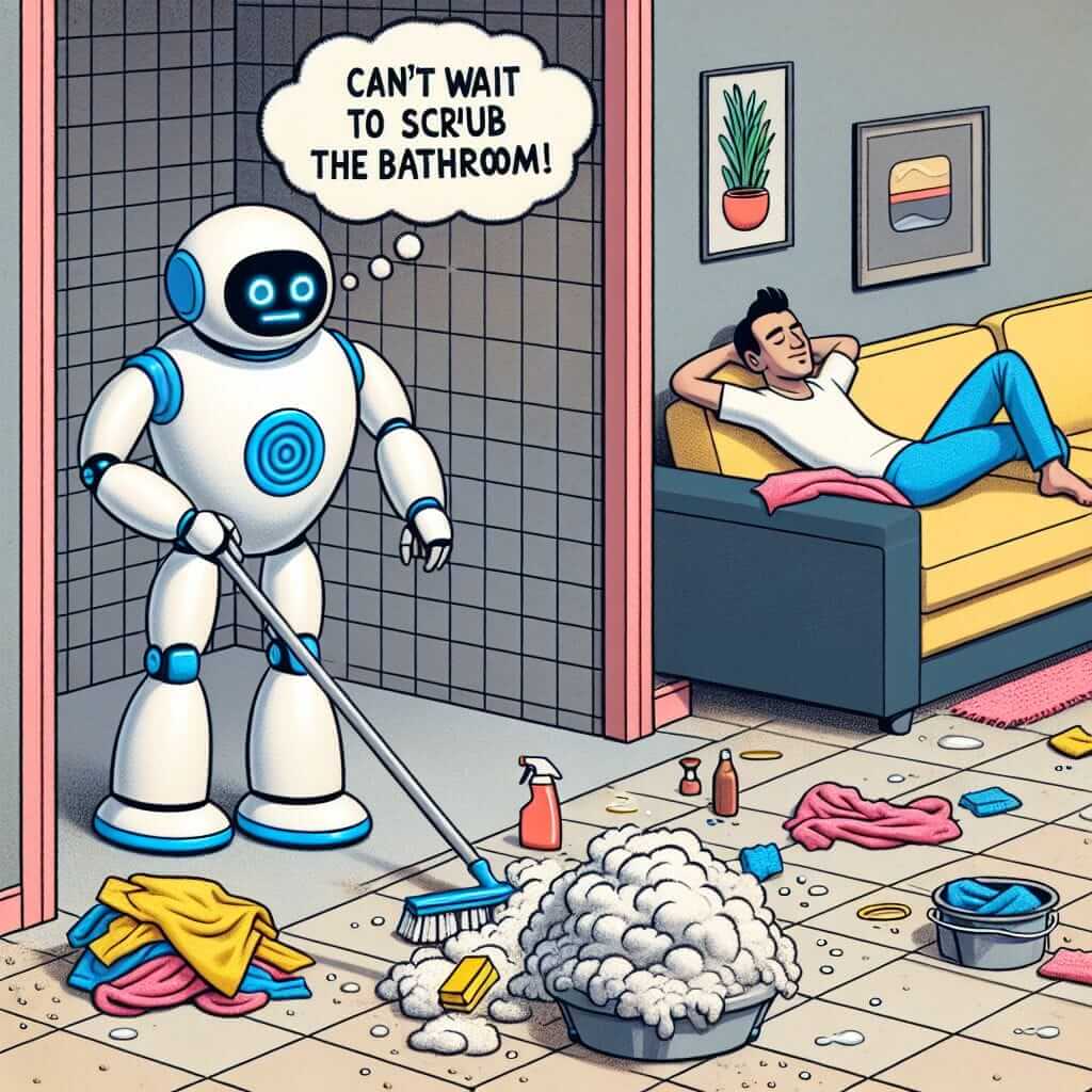 cleaning robot humor