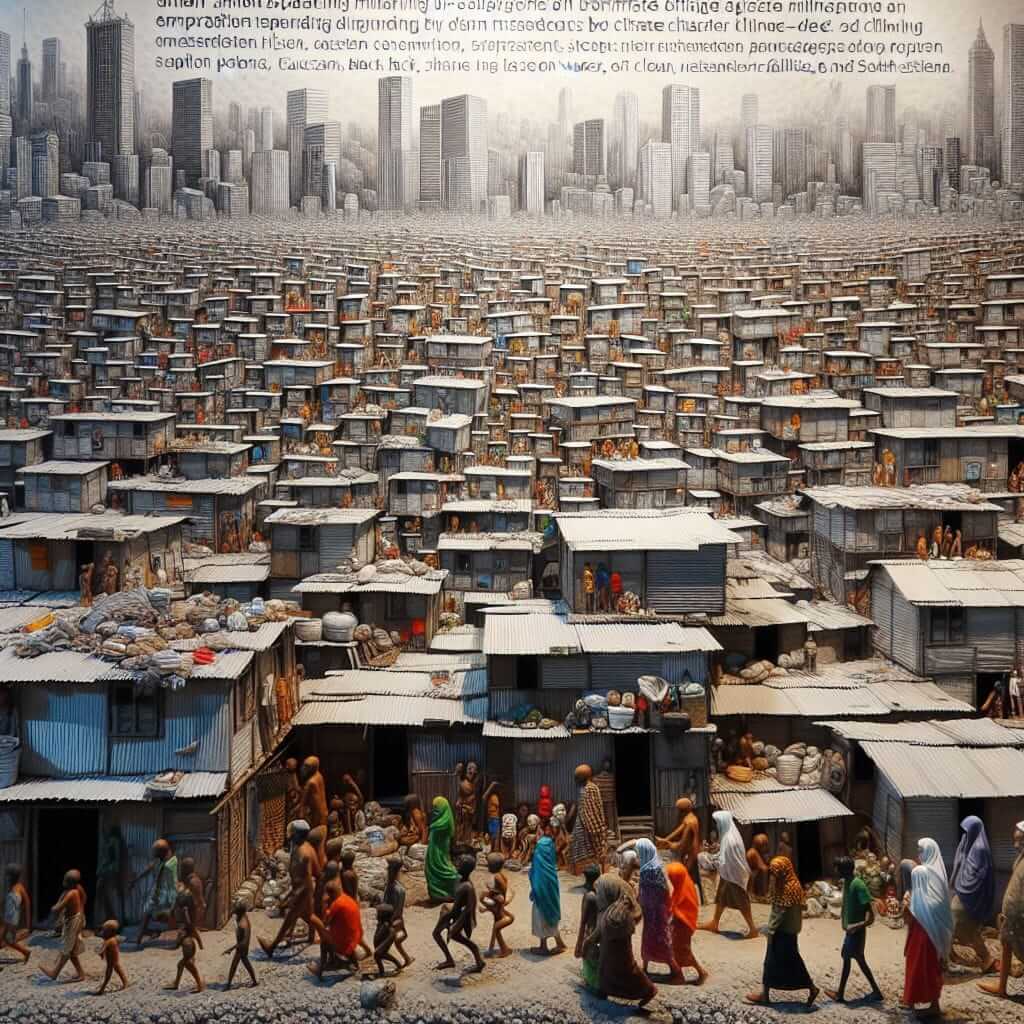 Climate migration and urban slums