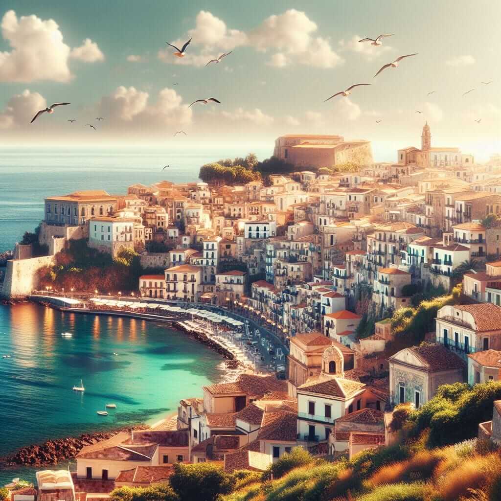 A picturesque coastal city