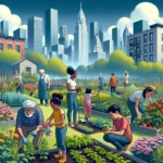 Urban community garden benefits