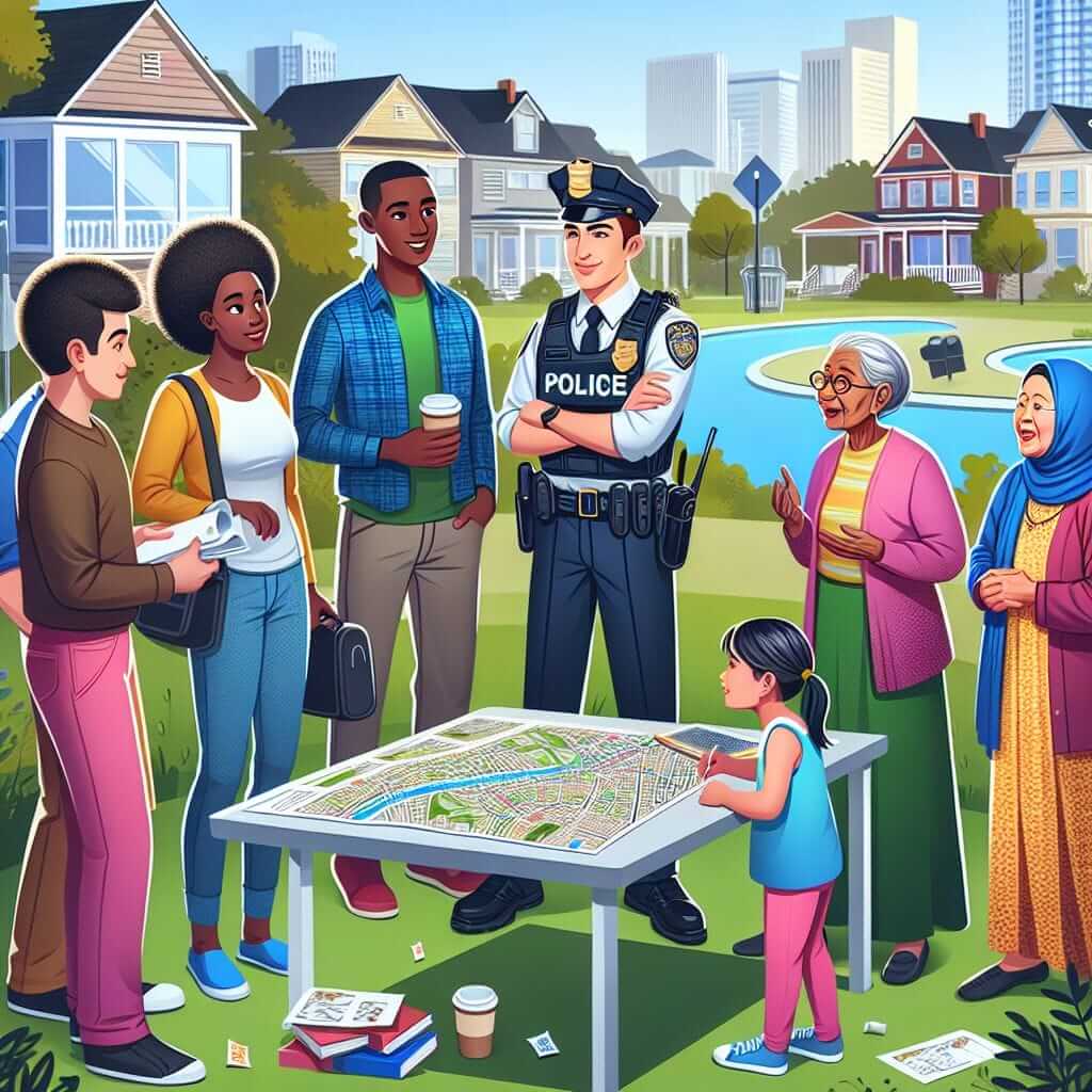 Community Policing Illustration