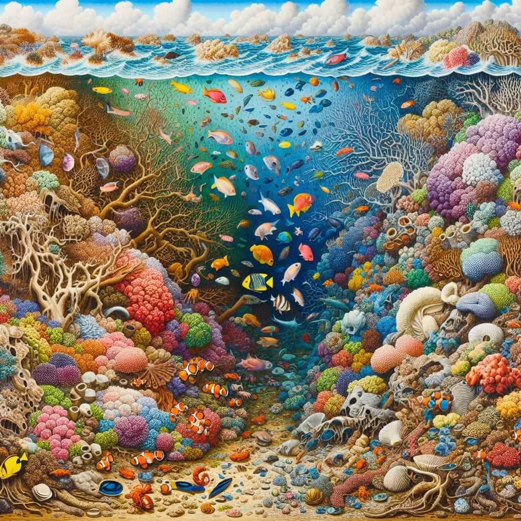 Coral Reef Affected by Ocean Acidification