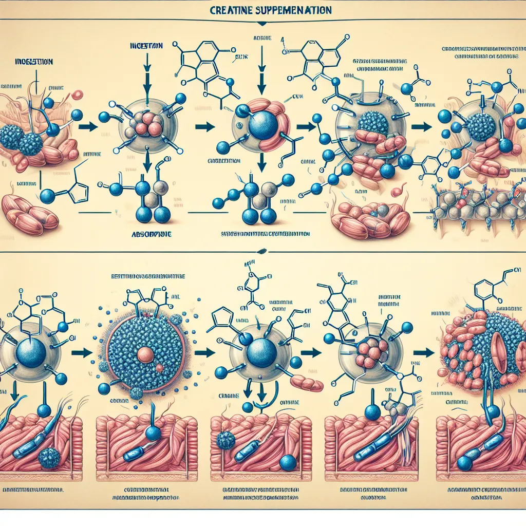 Creatine supplementation diagram