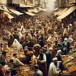 Crowded street market