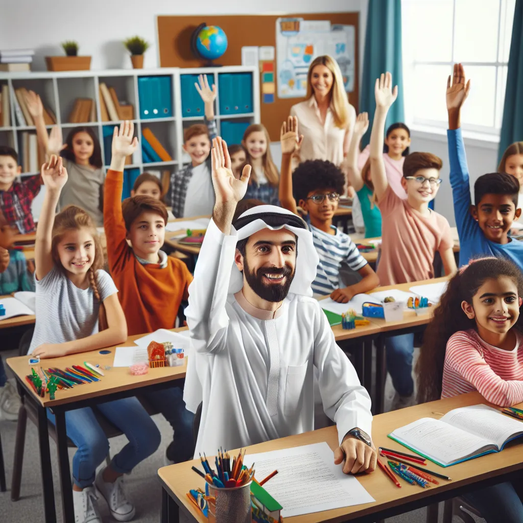 Curious students in a classroom