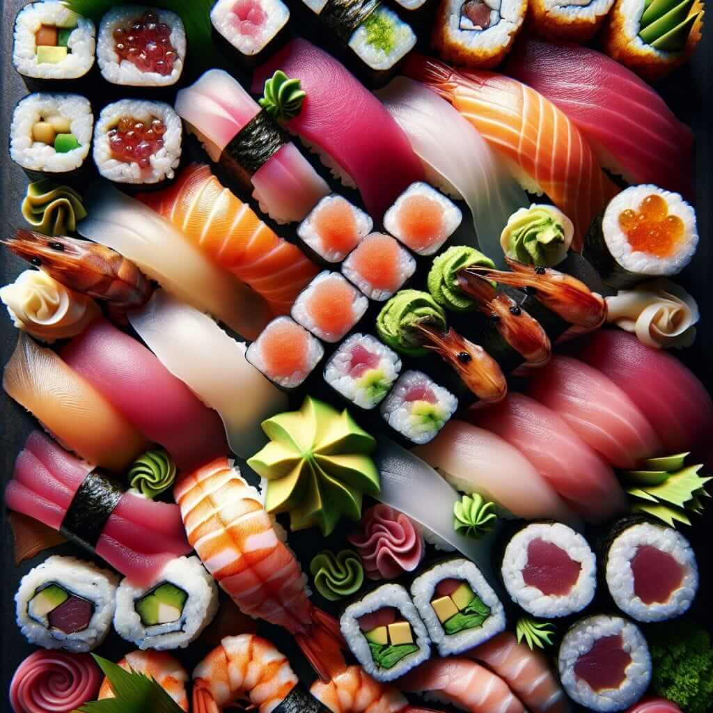 Delicious Japanese Sushi Platter