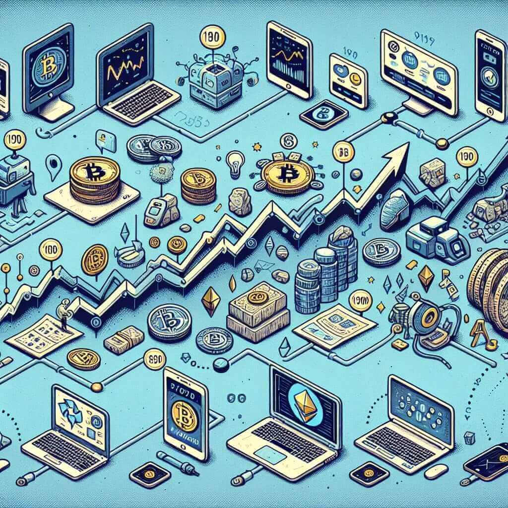 Digital currencies graphic chart